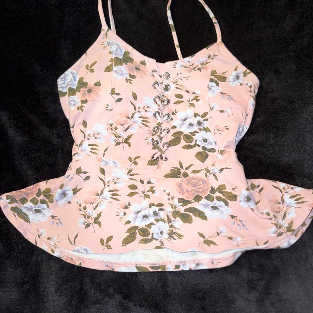 American Eagle Corset Peplum Cami Size Small
